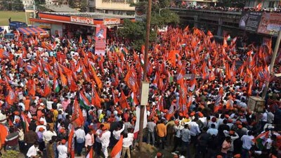 Maharashtra-Navnirman-Sena holds Morcha