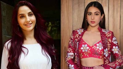 Nora fatehi Sara Ali beggar pics