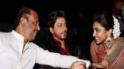 Rajinikanth With Shah Rukh Khan and Deepika Padukone