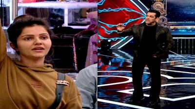 Rubina Dilaik and Salman Khan in Bigg Boss 14