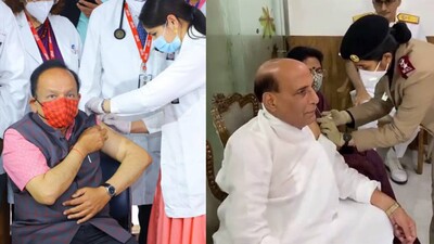 COVID-19 Vaccination Drive 2nd Phase: Senior Union Ministers Get First Vaccine Jab
