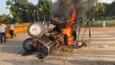 Tractor-Set-Ablaze