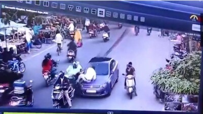 Traffic Cop Dragged On Car Bonnet In Nagpur | Watch Video Inside