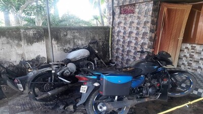 Kendrapara: Miscreants Set 3 Bikes On Fire, Reason Unknown