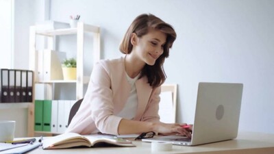 Young-Girl-in-office