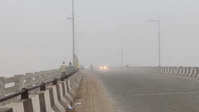 Fog engulfed several parts of Cuttack on Monday morning