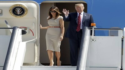 :U.S. President Donald Trump and First Lady Melania