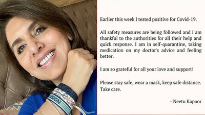 Neetu Kapoor Tests COVID-19 Positive, Says 'Feeling Better'