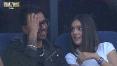 Yuzvendra Chahal with RJ Mahvash