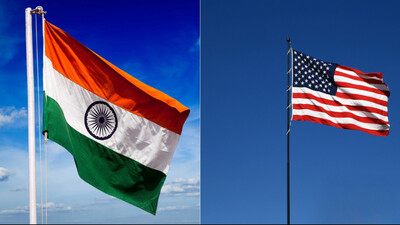 Indian & US flags