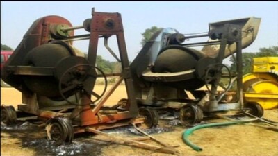 vehicles torched