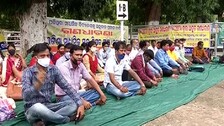 Teachers Of Unaided Schools Protest In Bhubaneswar Demanding Grant From Odisha Govt