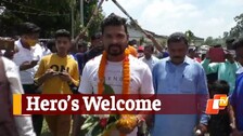 Birendra Lakra, Villagers Welcome 