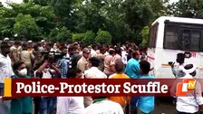 Police-Protestor Scuffle	