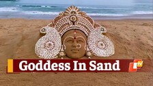 Sand Durga, Sand Art, Sudarsan Pattnaik, Maha Saptami, Puri Sea Beach