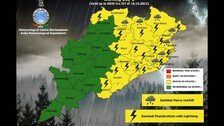 Heavy Rainfall Alert For 7 Odisha Districts; IMD Issues Yellow Warning For Thunderstorm