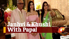 Janhvi Kapoor, Khushi Kapoor, Boney Kapoor, Diwali Celebration, Mumbai