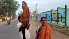 Odisha man shoulders sick daughter to hospital 