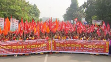 Anganwadi Workers Hold Massive Protest Rally In Bhubaneswar; Demand Recognition, Wage Hike