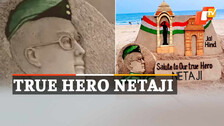 Sand Art, Netaji Jayanti, Subhas Chandra Bose