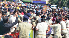 Mamita Murder Case: BJP Activists Scuffle With Police During March To Naveen Niwas