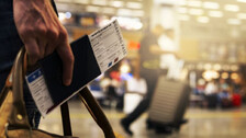 Air Passenger With A Boarding Pass