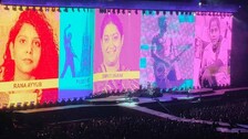 U2 Features Smriti Irani, Gauri Lankesh As Female Icons During Maiden Indian Performance