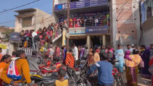 Huge rush of Subhadra Yojana beneficiaries  witnessed outside bank in Gajapati