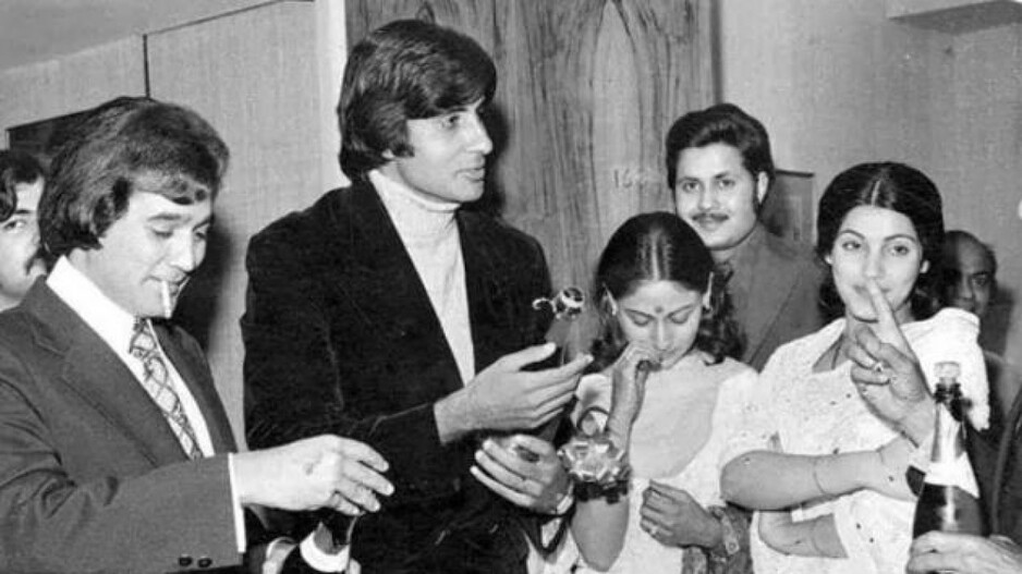 Amitabh With Jaya And Rajesh