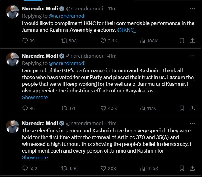 PM Modis Tweet