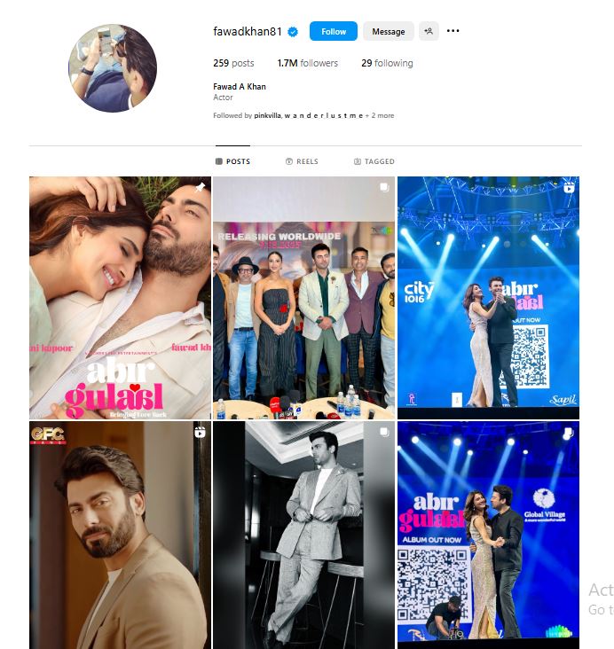 Fawads Insta Account