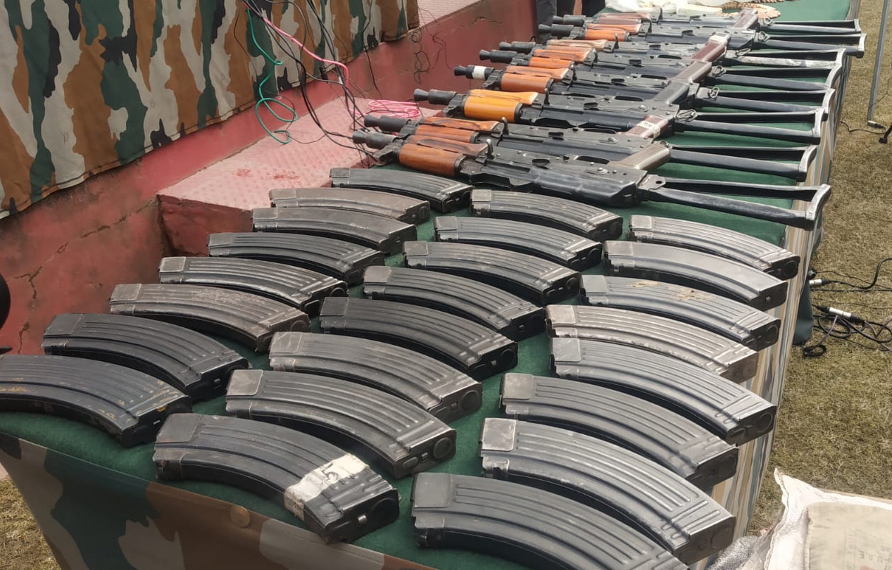 Large quantity of arms, ammunition recovered Large quantity of arms, ammunition recovered